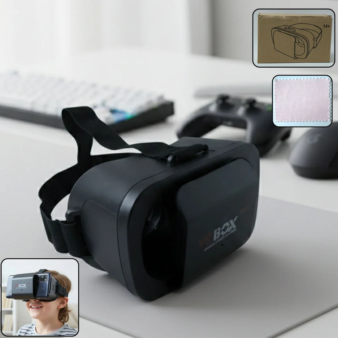 3d Vr Glasses Virtual Reality Goggles Headset For All Smartphonevr Goggles-for 3d Vr Movies Video Games (1 Pc)
