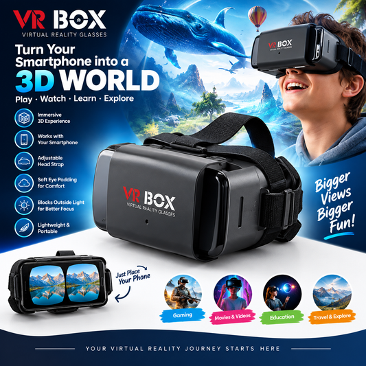 3d Vr Glasses Virtual Reality Goggles Headset For All Smartphonevr Goggles-for 3d Vr Movies Video Games (1 Pc)